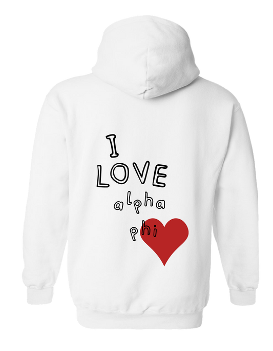 I <3 Alpha Phi Hoodie