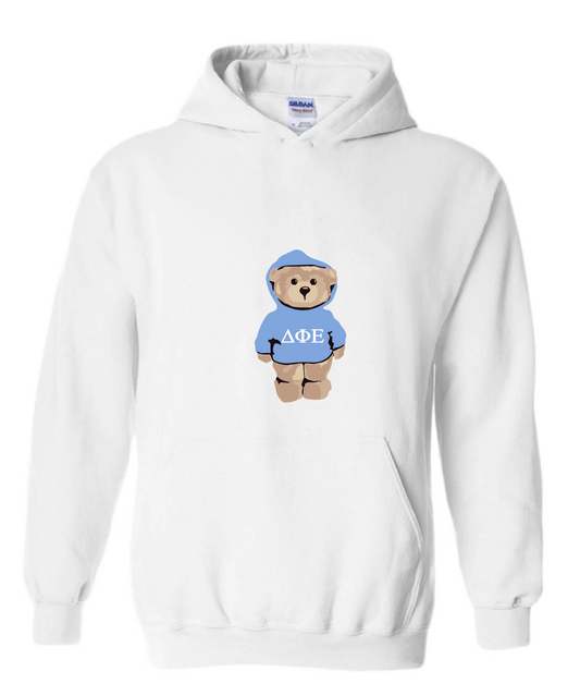 Bear Hoodie White/Blue