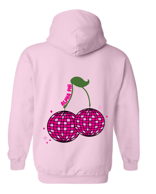 Disco Cherries Hoodie Pink