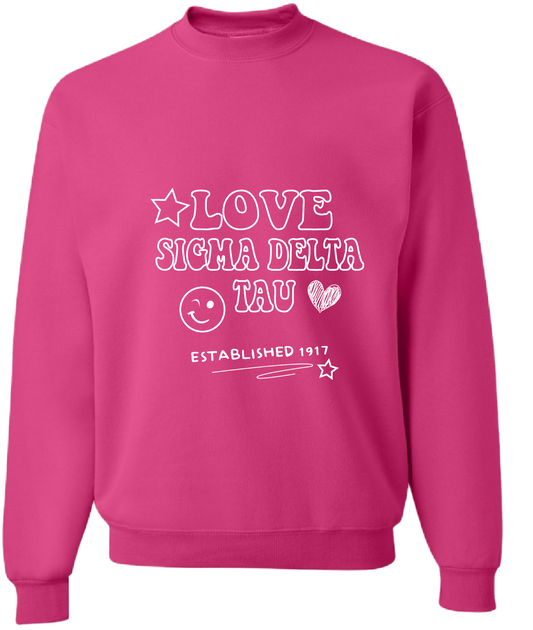 Love SDT Crew Dark Pink