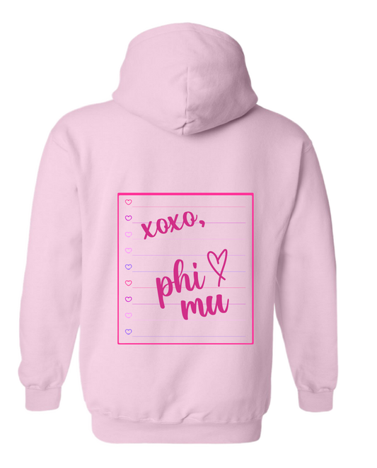 Xoxo Hoodie Pink