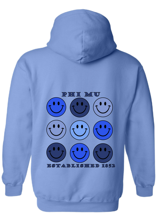 Smiley Hoodie Blue