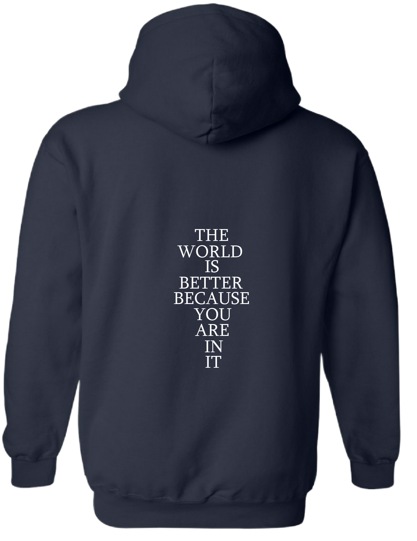 The World is Better Hoodie Navy